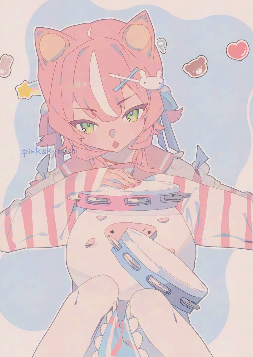 pinkskymochi's tweet photo. #Nari_art
タンバリン叩けないオトナリ https://t.co/lCNObAbJ2T