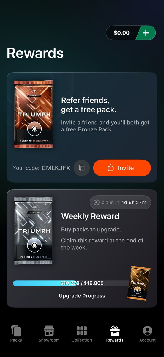 Tommyvantran31's tweet photo. https://t.co/dyOgIMHAh2
Use my referral link to win on Triumph Rips! Enter code CMLKJFX and get a card pack for free. https://t.co/tfiKvO68Xj