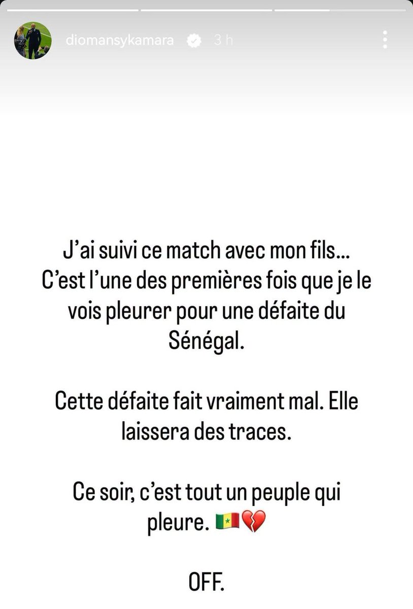 KiliFeuu's tweet photo. 📌La réaction de Diomansy Kamara après le match https://t.co/uf3saY0S32