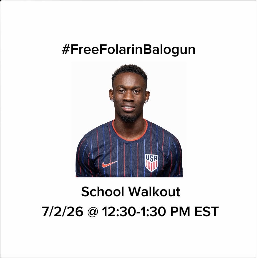 IcyVert's tweet photo. #FreeFolarinBalogun

School walkout tomorrow. Spread the word. https://t.co/150qlVARy9