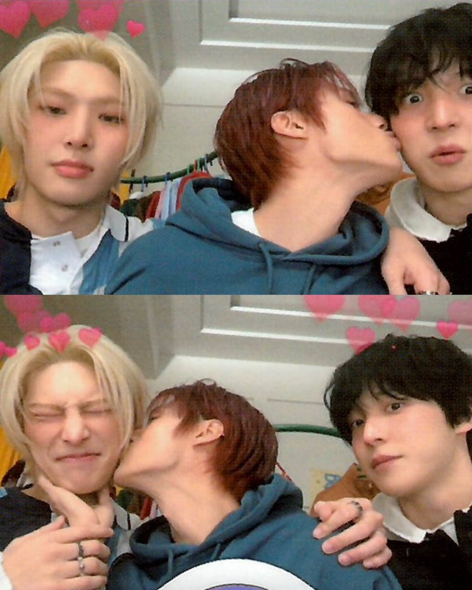 moonshapedfluff's tweet photo. The affectionate cats 🐈🐈‍⬛ of ATEEZ 😆💕 If San was in the middle, I’m sure he would’ve kissed Hongjoong too 😂

ᯓ★ ATINY 7th Membership Kit Unit Photo (Ghost Booth) | #WOOYOUNG #CHOISAN #MINGI #YUNHO #HONGJOONG #JONGHO https://t.co/DtR8pQCfgA