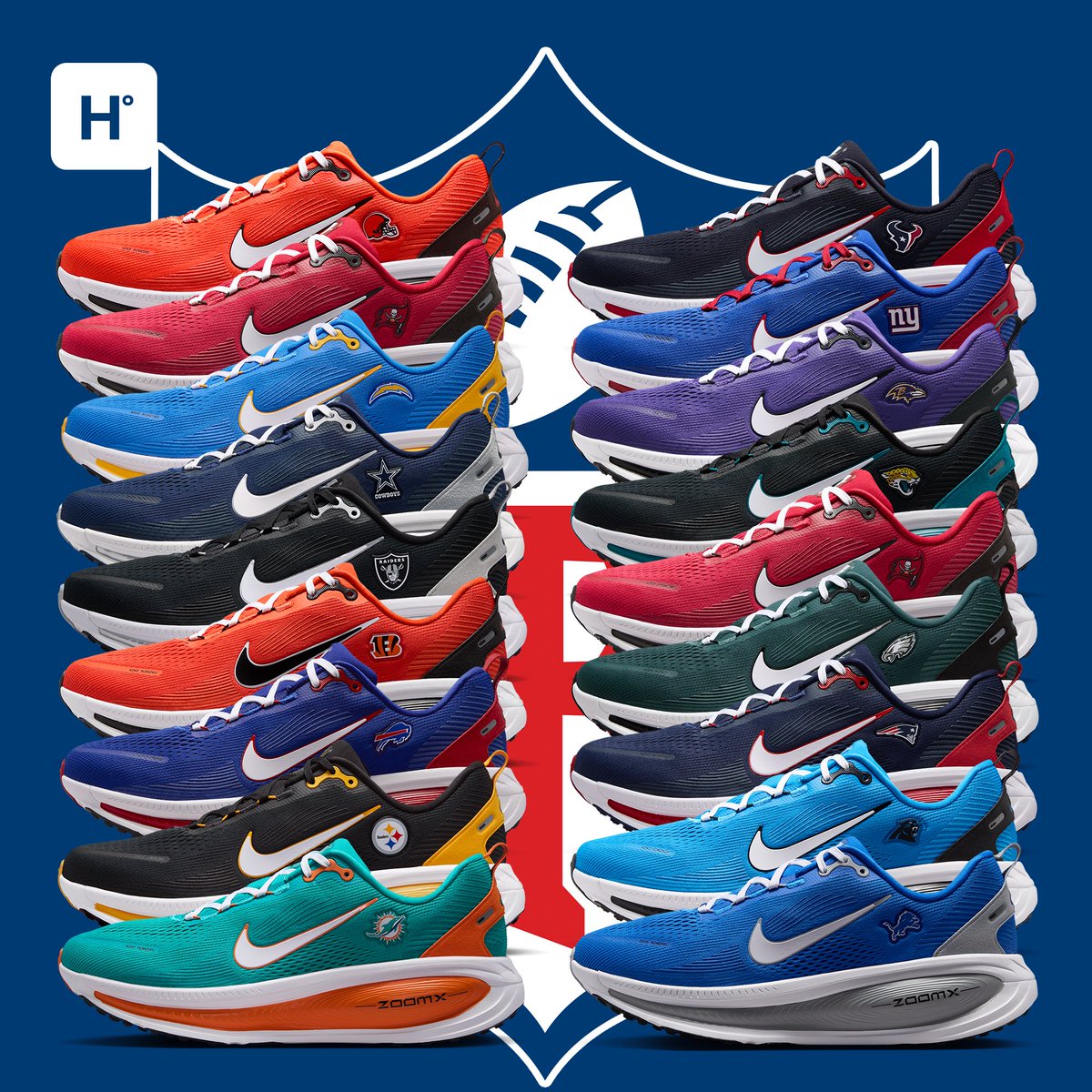houseofheat's tweet photo. OFFICIAL IMAGES: NFL x Nike Vomero 18 Collection 🏈

📅 Fall 2026 https://t.co/uYTF2rD73h