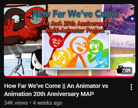 alanbeckernews's tweet photo. FEATURED: How Far We've Come
An Multi-Animator Project featuring tons of creators working together to create a beautiful tribute for 20 years of Animator vs. Animation. So many styles and many different interpretations of the characters, and a great song to go along with it too! https://t.co/QetXLpXhz8