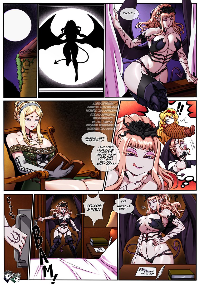 jadenkaiba's tweet photo. COMMISSION TIME!

[Castlevania] Succubus tries to kidnap Maria but she's not on her room. Annette shows up and the Succubus has another idea in mind. https://t.co/crEvXRKS40