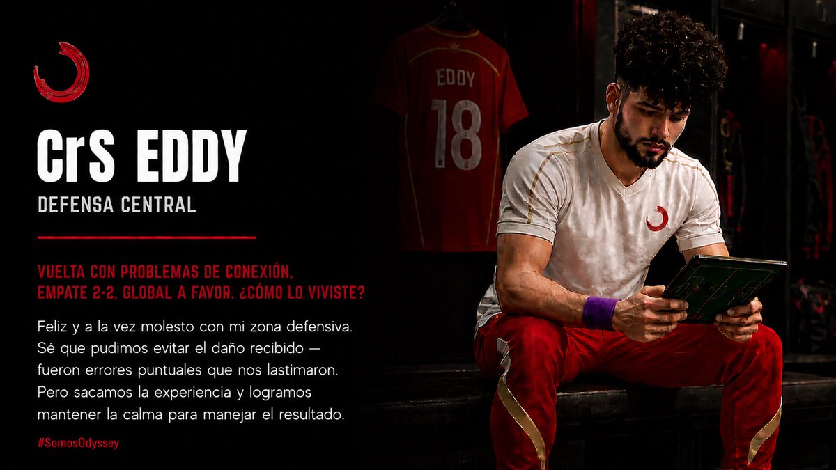 OdyTeam's tweet photo. Vean como vivió todo, errores que no perdona y lo que este título significa para el. 2/2⚽️🔴
#SomosOdyssey #OdysseyTeam #CrSEddy #Entrevistas #ClubsPro #EAFC #HolkansAscension #Campeones https://t.co/xKG3ZgRmxs