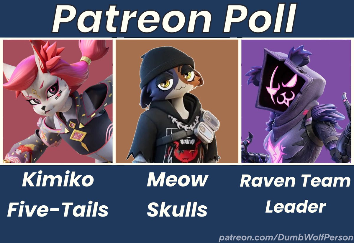 SpicyWolfPerson's tweet photo. Got a poll going on for this month! https://t.co/29349ysgWj