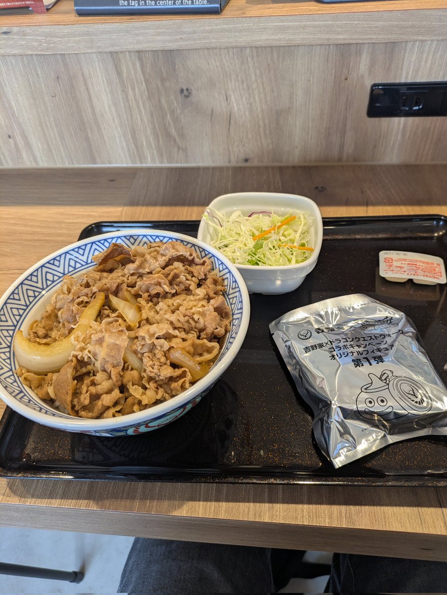 Hagane_Shigure's tweet photo. 吉野家のドラクエコラボ、初日だけあって普段の3倍くらい客入ってた https://t.co/8m62SMbstr