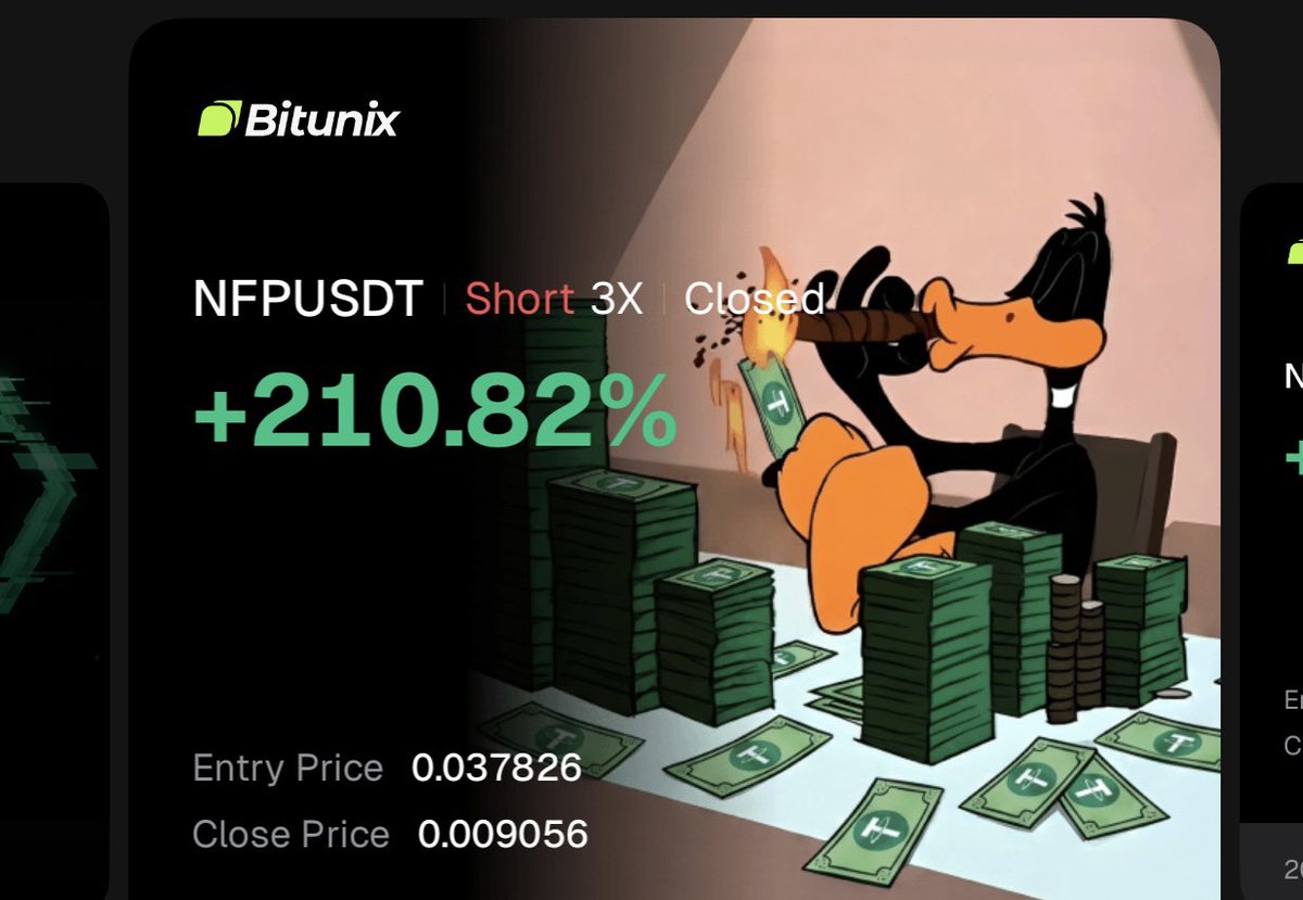 CryptoA40672341's tweet photo. $nfp now $.008. Posted to short at $.04.
I had only $5 to short. I wish i had more money https://t.co/bAPYR0lOAL