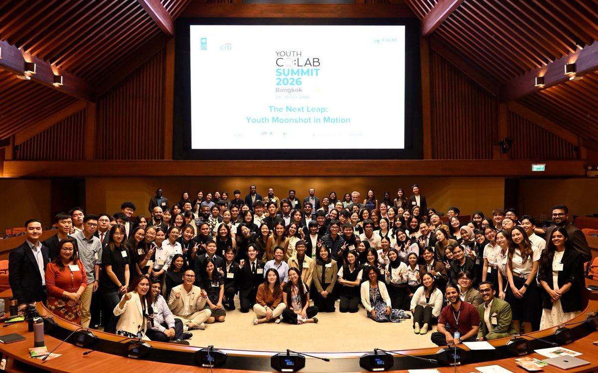 UNDPTokyo's tweet photo. 📣#YouthCoLabSummit2026 バンコクで開幕！
🌏アジア太平洋各国の若手社会起業家やユースリーダー、産官民のパートナーが集い、より良い未来に向けたアイデアを共創しました。
🇯🇵からは金沢工業大学、九州工業大学、横浜市の皆さまも参加！
#YouthMoonshot #Youth2030 https://t.co/XfVmRFF2Fm