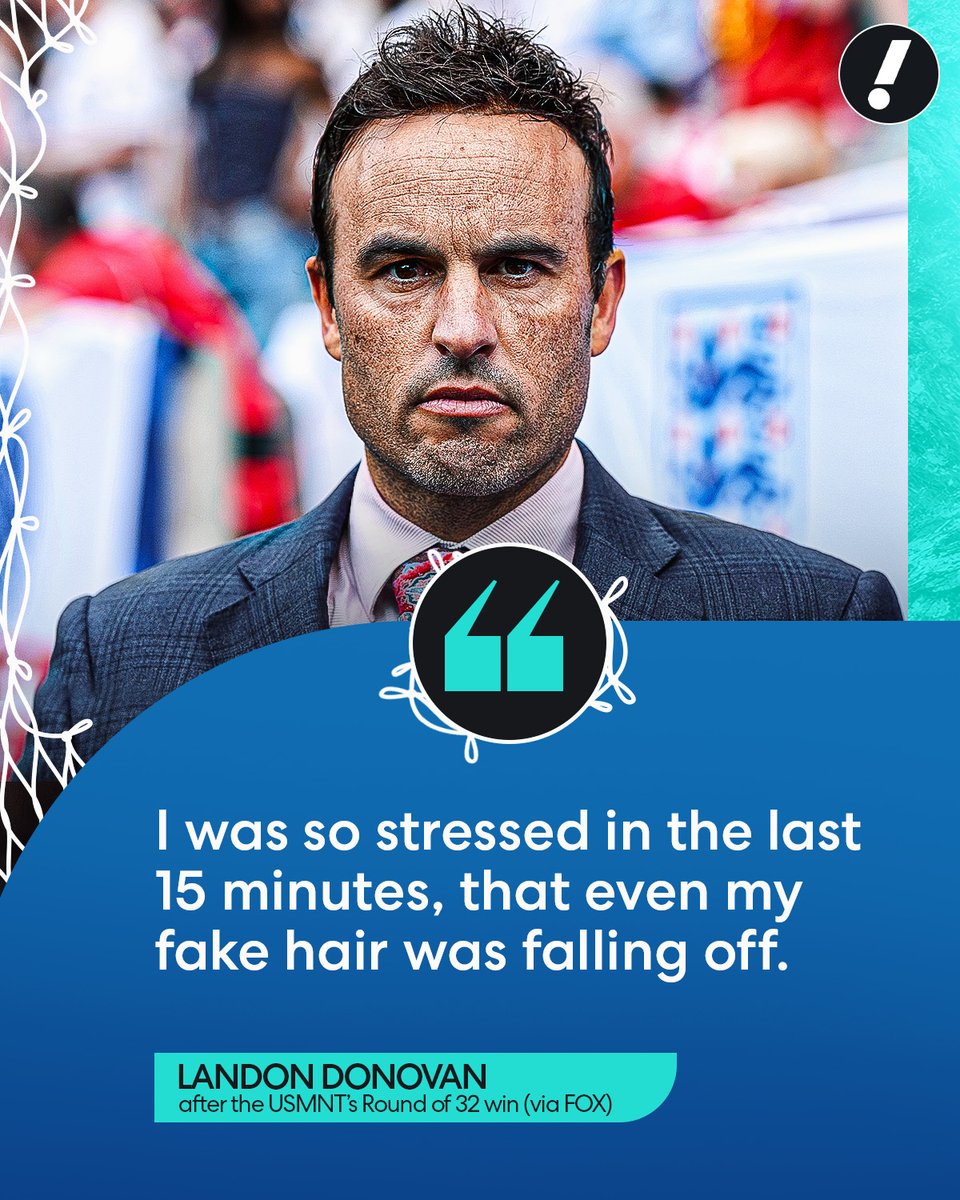 YahooSports's tweet photo. USMNT legend Landon Donovan was on the edge of his seat during the ending of USA vs. Bosnia and Herzegovina 🤣 https://t.co/moxO1FGFOq
