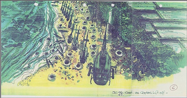 auteurhouse's tweet photo. Dean Tavoularis’s stunning storyboard designs for Francis Ford Coppola's 'Apocalypse Now' (1979) https://t.co/UjusxbGwHr