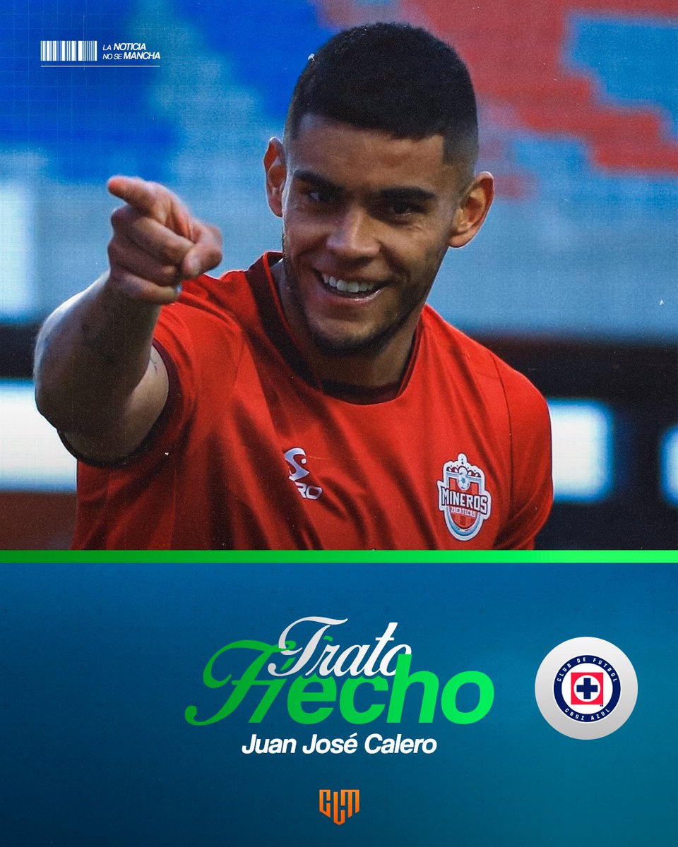 CLMerlo's tweet photo. 🚨Juan José Calero es nuevo refuerzo de Cruz Azul. ⬇️
https://t.co/kQKyOWymNk https://t.co/aUrglncmH1