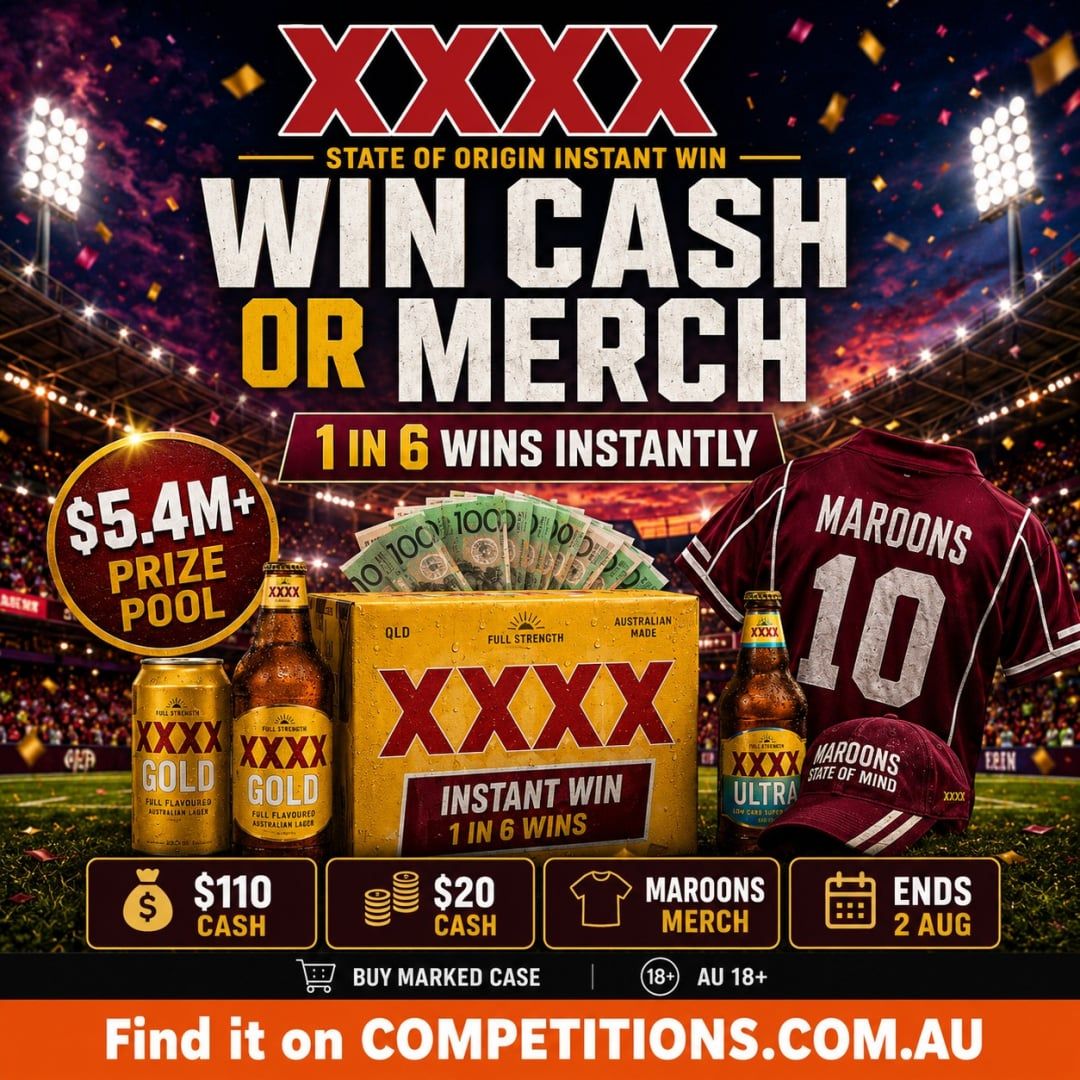 compsau's tweet photo. Win a chance to choose between cash or merch! Score a $180 QLD Maroons Jersey voucher or a $110 prepaid Mastercard. Don’t wait! #competition #win

https://t.co/JJscJCYxMn https://t.co/e0PRVDnRAb