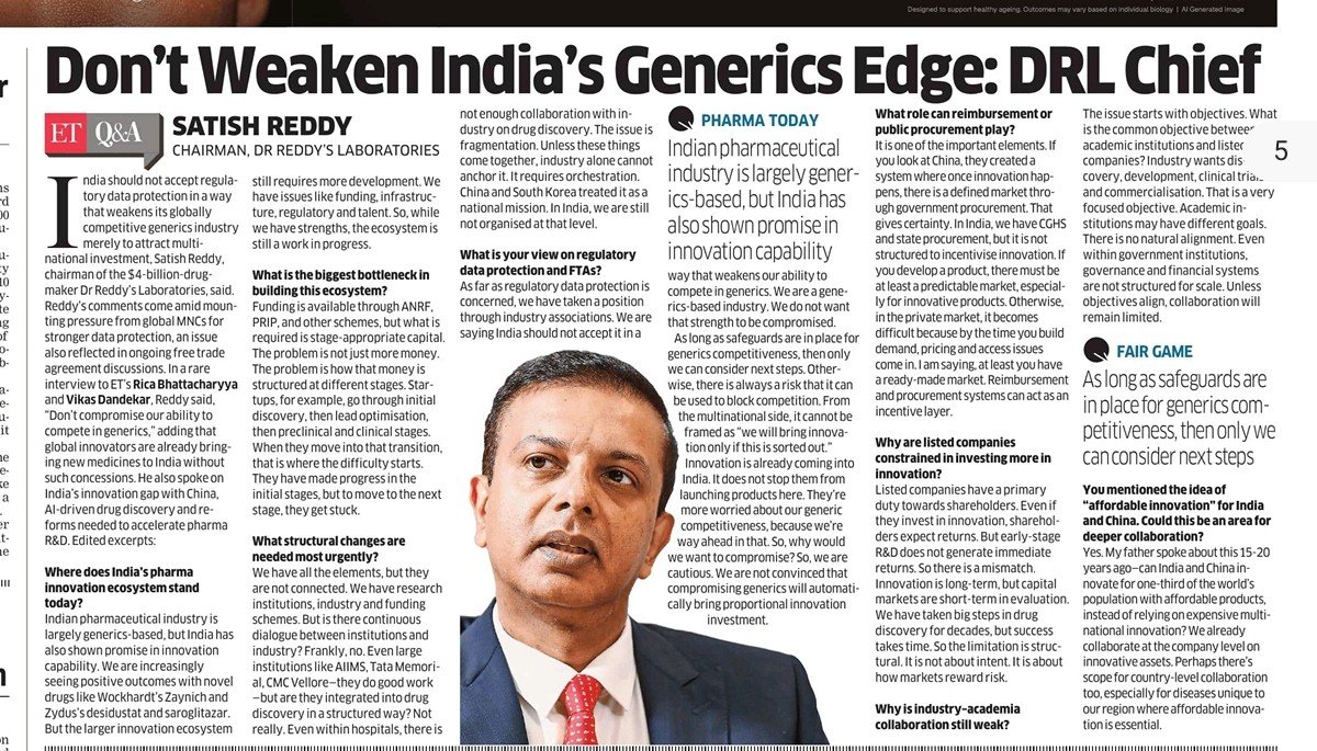 ShridhantS's tweet photo. Pharma sector 🤞 

Must read articles 🔖 🔖 🔖 

🌟Genrics ~Dont weaken india generics Edge 

🌟innovator ~india pharma industry generics based , but india has also shown promise in innovation capabilities.

China & South korea treated it is national mission , in india , we are still not organised at this level.

#Pharma