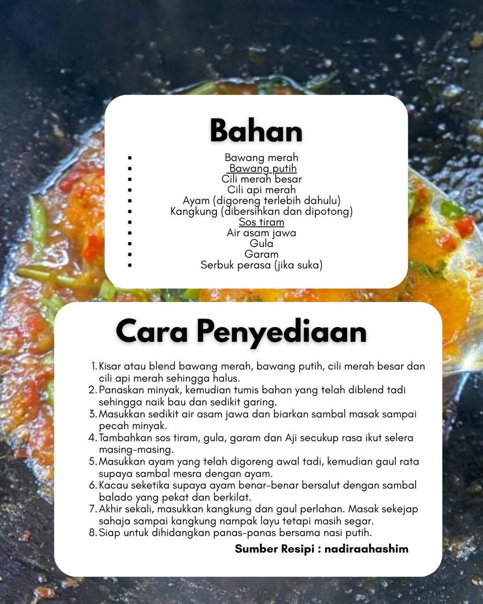 DailyMakan's tweet photo. Buat resipi  ayam balado kangkung memang akan confirm bertambah nasi. 😁🤤 https://t.co/tAw77O7YmF