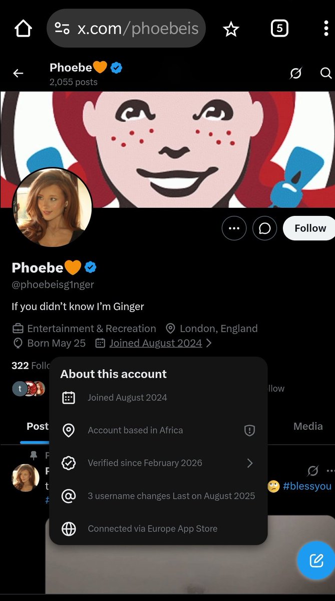 Scammer_Ghostfa's tweet photo. @ObiWansLostBro @phoebeisg1nger You have wasted your time. This is a fake SCAMMER ACCOUNT possibly African. The real Phoebe does not have an X account. As shown by the links page. https://t.co/rl7jlTgL5X
