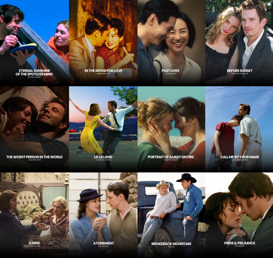 auteurhouse's tweet photo. Some of the best modern romance films. https://t.co/t1LgZnEqse