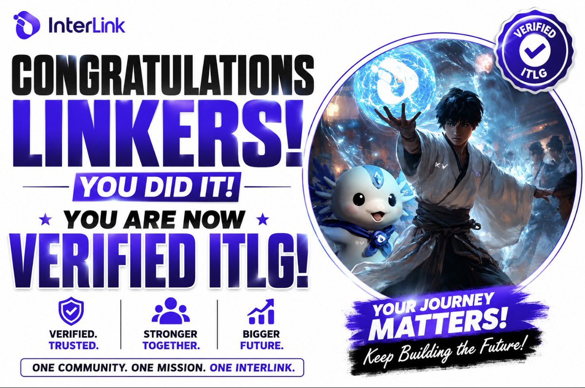 Vyx_Crypto's tweet photo. Our whole interlink community is celebrating 🎉 and very happy today .

Because all of them got a lot of verified $ITLG .
Once OTC start than everyone can stake , vest or get liquidity for their $ITLG .
Finally @inter_link delivered everyone what they been working hard for .

Congratulations 🎊 again linkers . 

#interlink #itlg #itl