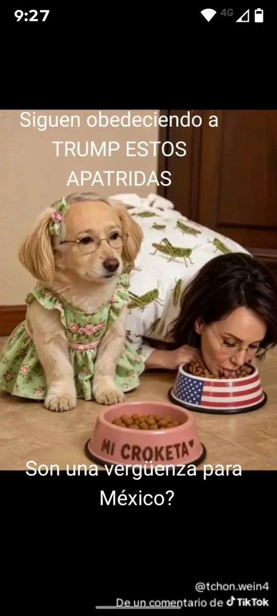 JQuinher's tweet photo. @RicardoBSalinas La perra , la Perra, La Perra 
La Perra, la Perra , la Perra,
Perra , perra , Perra..
Jajaja , La perra de Trump, 
El Epitafio, del Abonero.
Le debe taladrar,  la mente 
Todos los días,  se nos esta olvidado 
Su Nombre de Ricardo Salinas. 
Una imagen,  Vale mas que 1000
Palabras https://t.co/yr7fiBKJfA