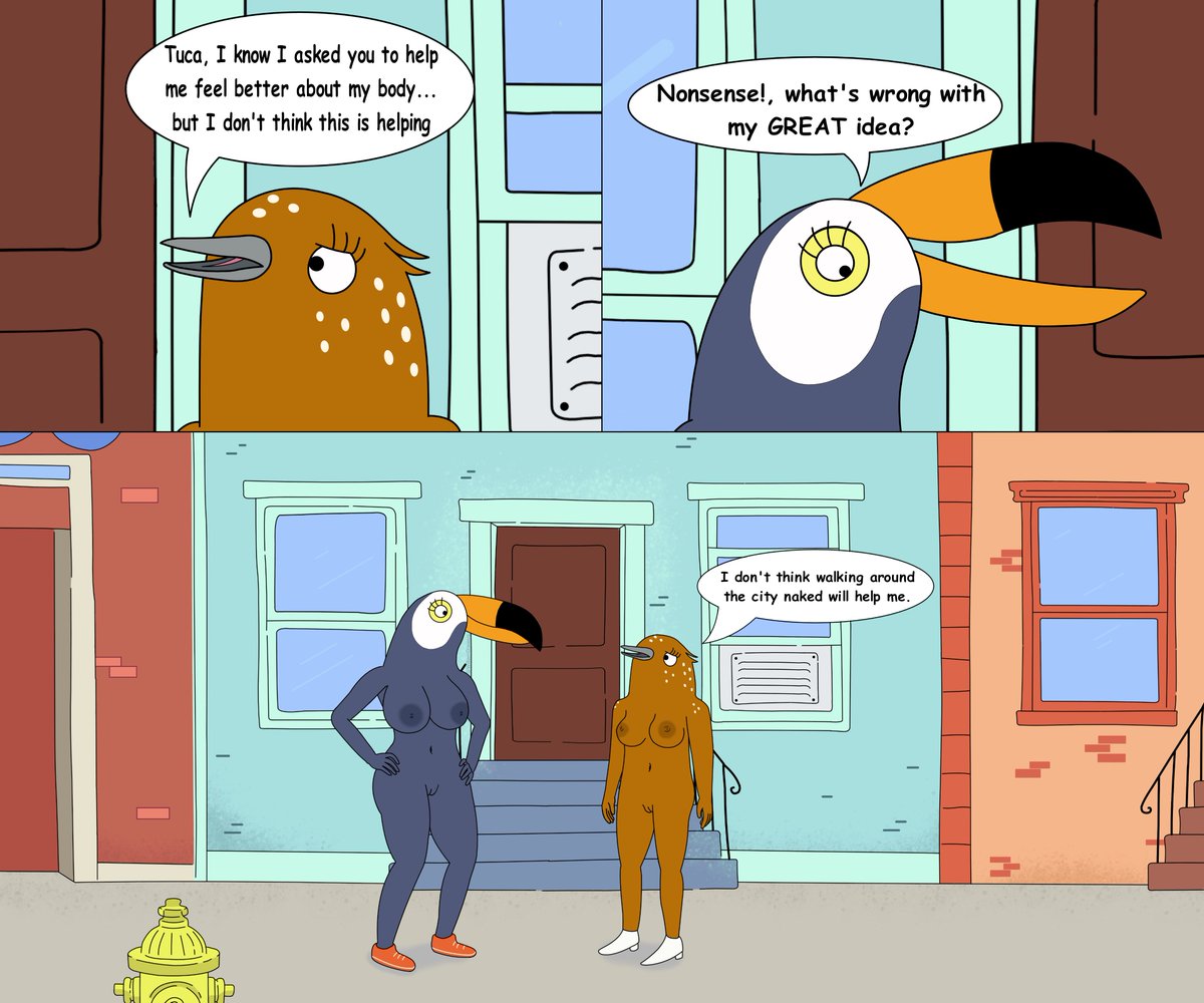 WilliamDrawers's tweet photo. Body Positive✨

A “little” activity from Tuca to help you feel better about your body.🚶‍♀️🔞

P.S.: If you'd like, you can support me on Ko-fi☕️: https://t.co/f87vDPRQbm

#rule34 #NSFW #fanar #ENF #furry #Tuca_and_Bertie  #Naked #Nude #Nudity https://t.co/pVduaAyAfi