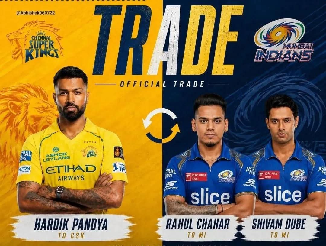 saba9361's tweet photo. 🚨 CSK Management is interested for Hardik Pandya's Trade 🚨

Other interested teams KKR, RR and LSG
It's a good Trade for the csk 💛
#csk #cskfan #mi #mumbaiindiansofficial #hardikpandya #ShivamDube https://t.co/oh7o1L0bcH
