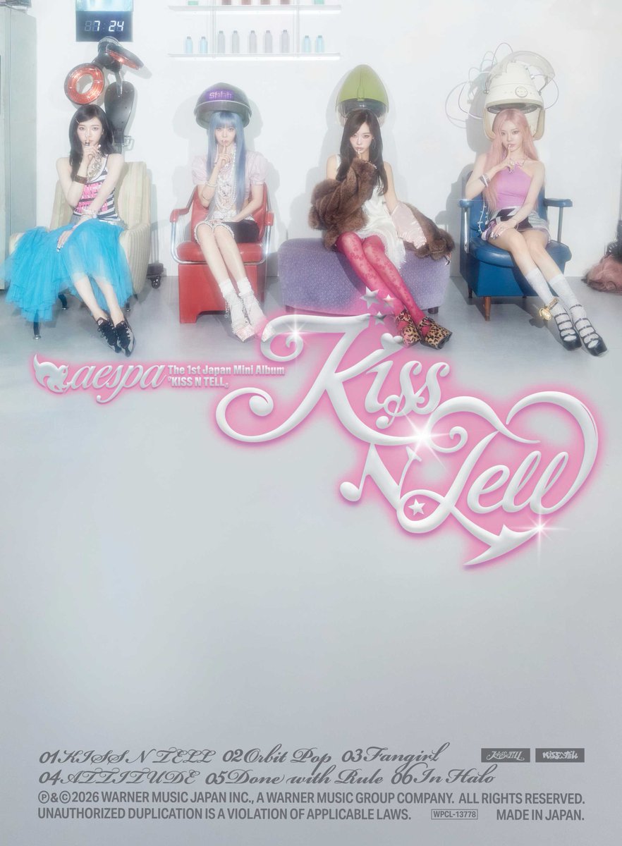 oricon's tweet photo. aespa、これまでにない
ポップでレトロな新ビジュアル公開❗️
⠀
日本1stミニ『KISS N TELL』
ジャケット&amp;アー写解禁📸
https://t.co/BnbcHo54lS
⠀
#aespa https://t.co/uSvg2kdoMh