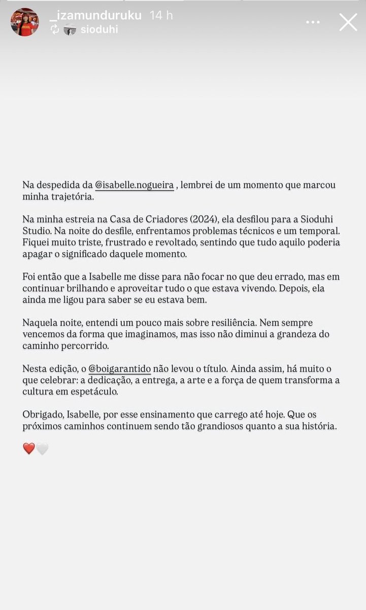 papilllon24's tweet photo. Esses relatos reforçam a minha admiração pela Isabelle Nogueira. Ela tem luz. 🤍 https://t.co/XXkE0k3sGC
