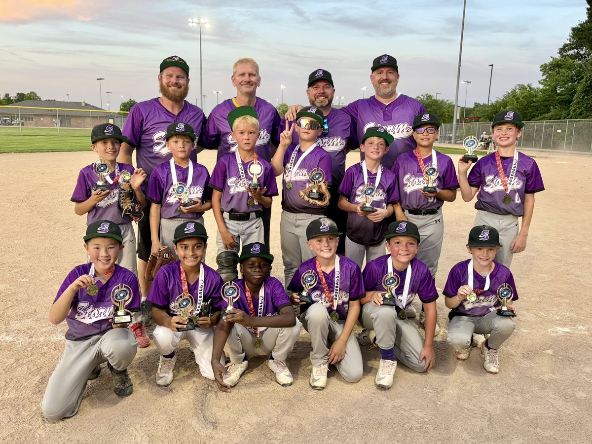 CoachSalsgiver's tweet photo. An incredible finish tonight in our championship game with a dramatic win in extra innings! Great season Storm. Tournament champs! https://t.co/D6n8oDe2KN