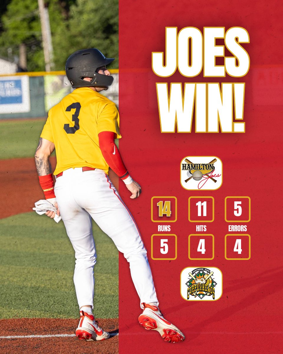 HamiltonJoes's tweet photo. JOES WIN!!!!

The Joes do it again! Your Hamilton Joes are just one win away from securing another series sweep. They head back to Athens tomorrow for Game 3!

#GoJoes #NotYourAverageJoes https://t.co/LEMIbAvTu1