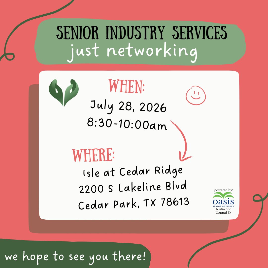 SISofCTX's tweet photo. Join us for our networking event Tuesday Morning 🗓️💚✨

Expand your professional network, build connections, and discover new opportunities!

Drop in and meet with those who support seniors or the senior industry.

We hope to see you soon! 💞

#seniorindustryservices #sisofctx https://t.co/BSuOUMylmB