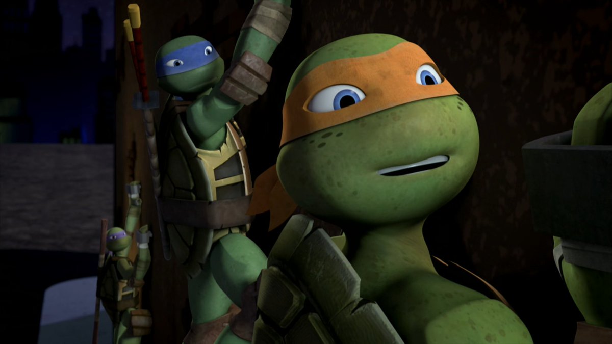 The_SpaceFerret's tweet photo. Wow. Lucky thing that van showed up to distract them.

That was the plan, Mikey. We knew Snake was hiding in the alley, so Raph and I made him think we would be in the van.

But we weren't in the van.

*sigh* https://t.co/gLvSB5zZrC