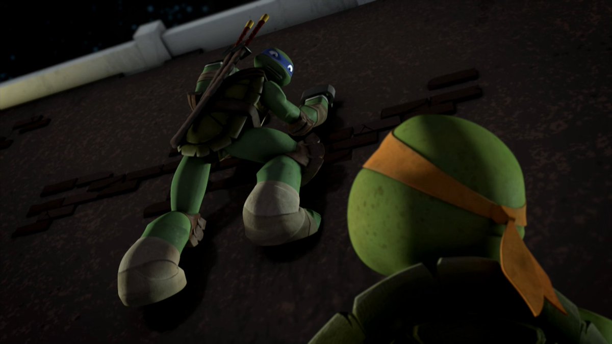 The_SpaceFerret's tweet photo. Wow. Lucky thing that van showed up to distract them.

That was the plan, Mikey. We knew Snake was hiding in the alley, so Raph and I made him think we would be in the van.

But we weren't in the van.

*sigh* https://t.co/gLvSB5zZrC