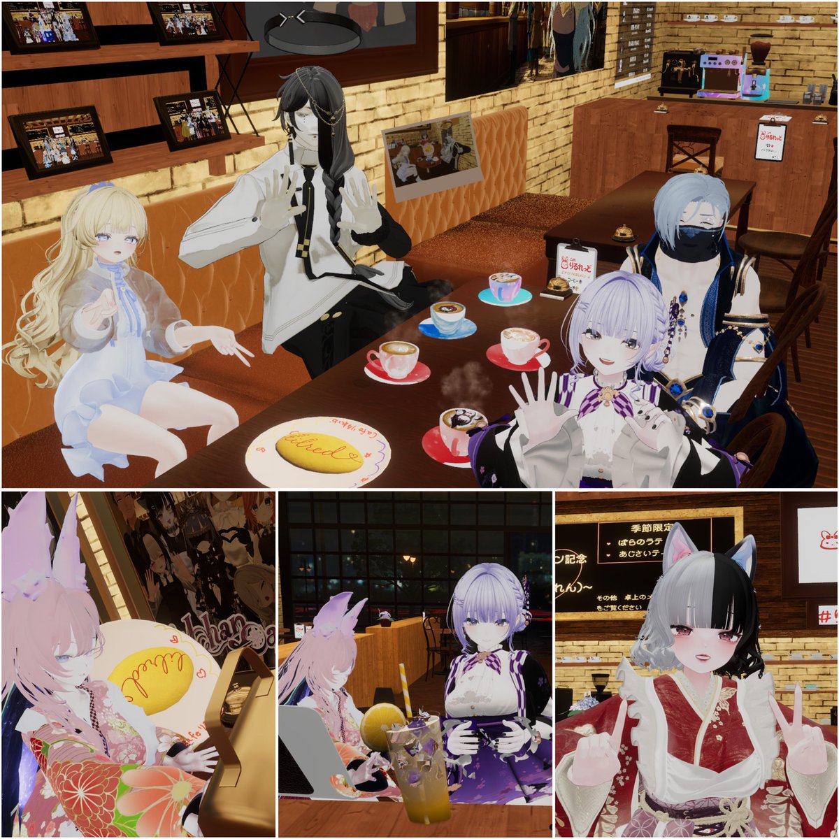 chill99neko's tweet photo. #りるれっど 
ジジさんと入れ違いでお話できず〜
ぽんなつさんたちにまぜてもらったよ

おねえさんの改変かわいい！
ヘイズ美しい！カフェガチャ大当たり！
楽しかった〜また行きます https://t.co/t2CsLGpQRp
