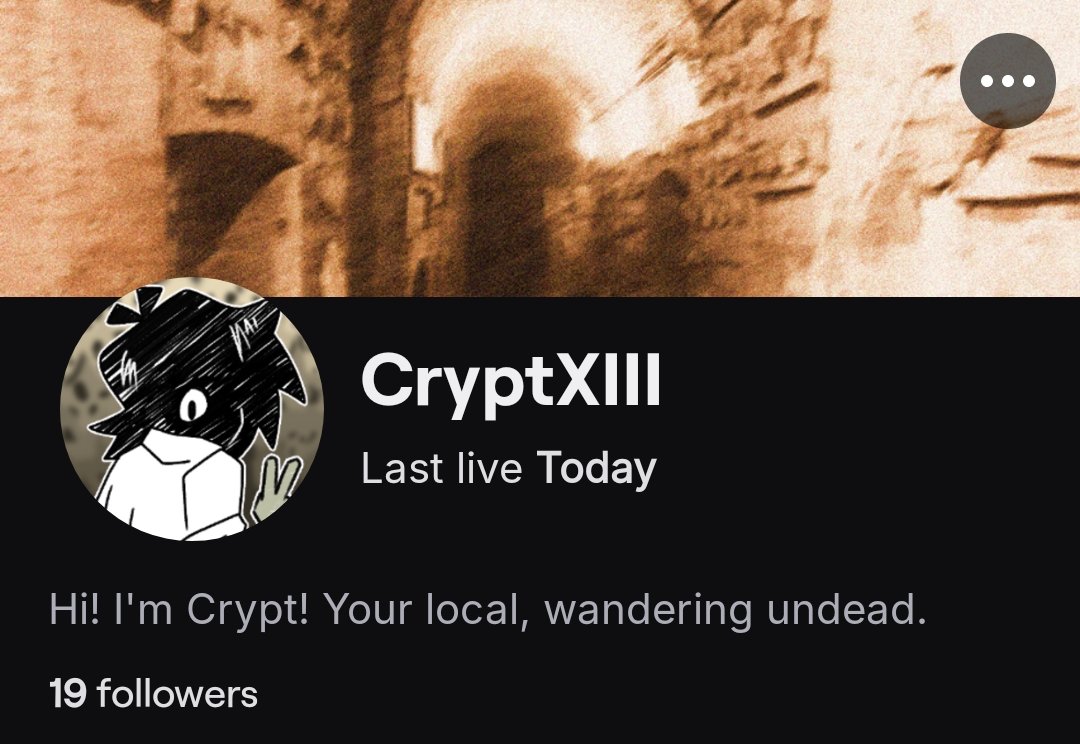 Crypt_XIII's tweet photo. One away from 20 followers 🥹

I'm so close to hitting my goal of 25 followers. I couldn't be more thankful and happy. https://t.co/qJTtrTstpv