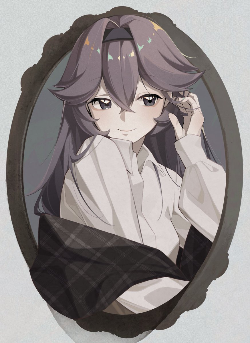 jmlluvr's tweet photo. a portrait of the ramshackle prefect 💜

art by @/rice_cacce https://t.co/gRZlt5sXwm