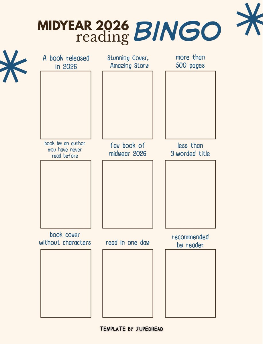 iamjped's tweet photo. ✿ mid-year 2026 reading bingo ✿
อยากชวนมาเล่นกันค่า 🫪🤟🏻 https://t.co/pBqm8XB13F