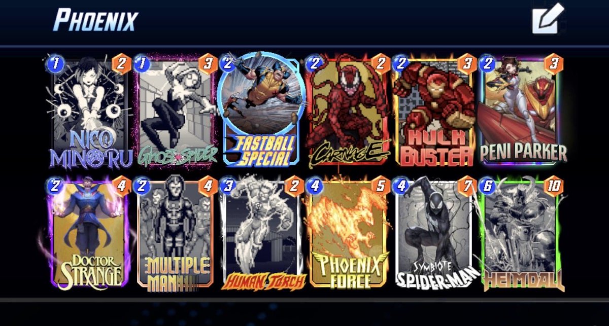 ReptarNYG's tweet photo. @scodenim @BEWD_Live @LaurenWhatevs @ChasePitzer @RoramPlays @SafetyBlade_HS @MARVELSNAP @Thursday_4 @DekksterGaming I have 34 on favorite but still trying to finish this deck! Need Strange and Heimdall… don’t think the others have  pixels https://t.co/l1ovoF6hbF