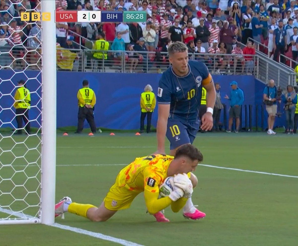 Sachinettiyil's tweet photo. US goalkeeper Matt Freese, who made several key saves for the United States today in the FIFA World Cup, is a Harvard graduate and a Catholic https://t.co/P0dP6aFe6b