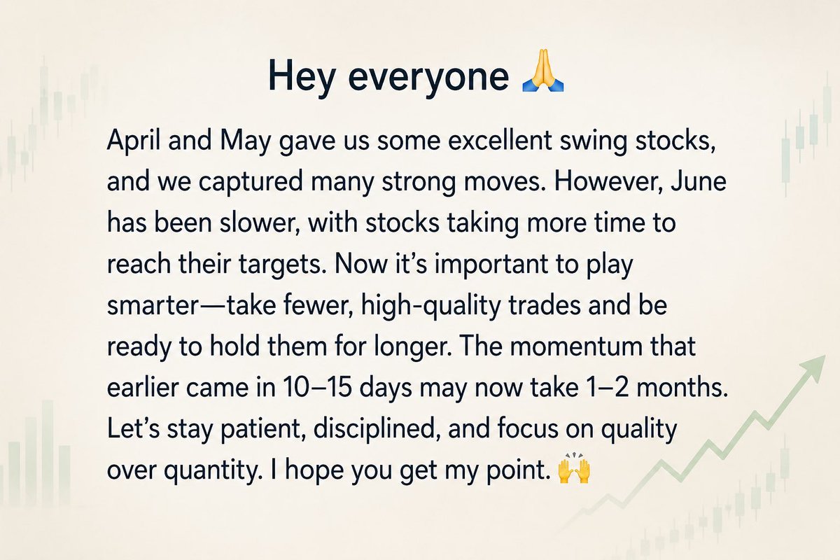 _aimer22's tweet photo. An Important Market Note For Stock Swing And Momentum Traders...

#StockMarketIndia #BreakoutStock #StocksToWatch #Smallcap #Midcap #SwingTrading #investing #Stocks https://t.co/uNazIpCKD8