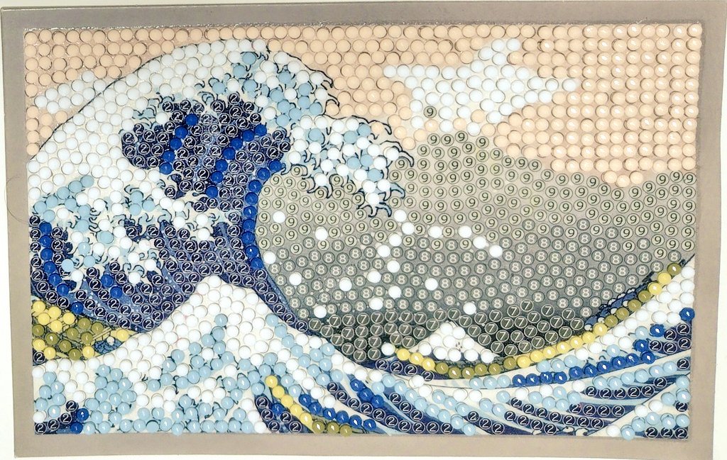 ビーズアート⚪️🔵🟤🟡⚫️】 葛飾北斎 富嶽三十六景 経過6