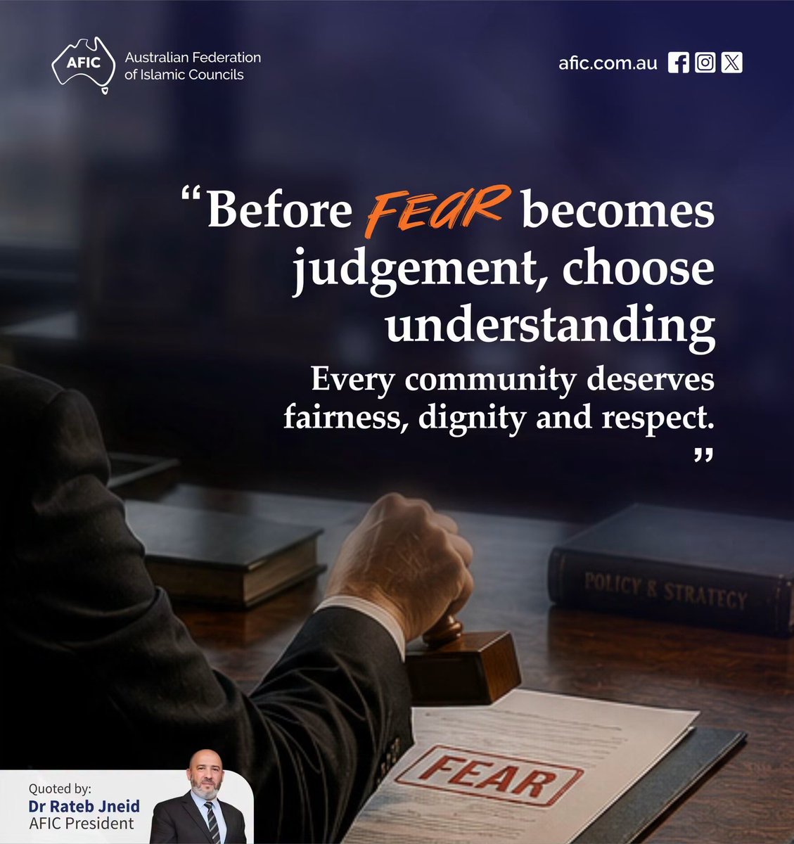 ratebjneid's tweet photo. Before FEAR becomes judgement, choose understanding
Every community deserves fairness, dignity and respect. https://t.co/i8Y6NFMv6x