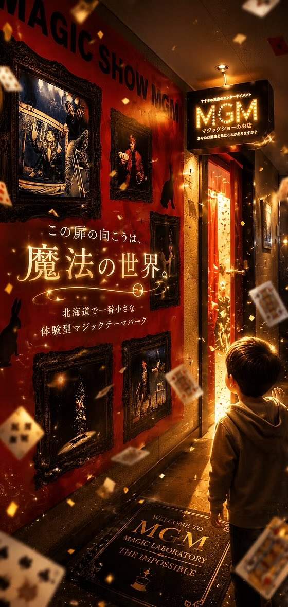 MGM_MAGIC's tweet photo. 【この扉の向こうで待っているのは──】

驚き。

笑顔。

そして、
��もう一回見せて！」という声。

新しくなったMGMで、
今日も皆さまをお待ちしています。 https://t.co/YdFs5QUUPu