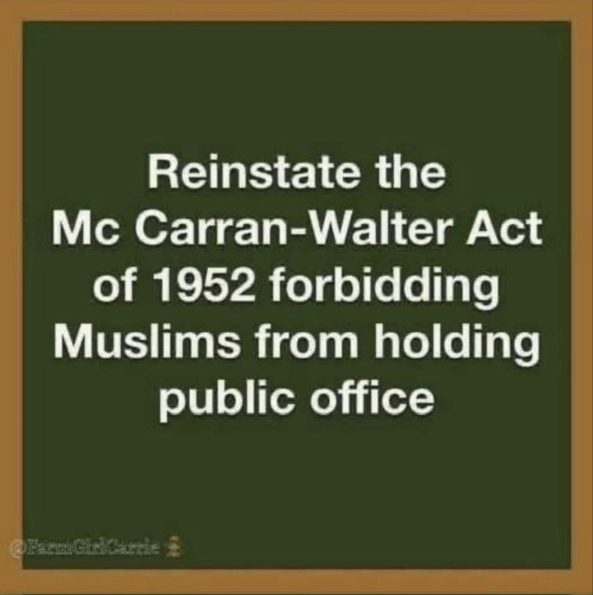 BabyAng62495676's tweet photo. @Babywwir I say… If you a muslim shouldn’t be in office! https://t.co/uUoGv7bNIR