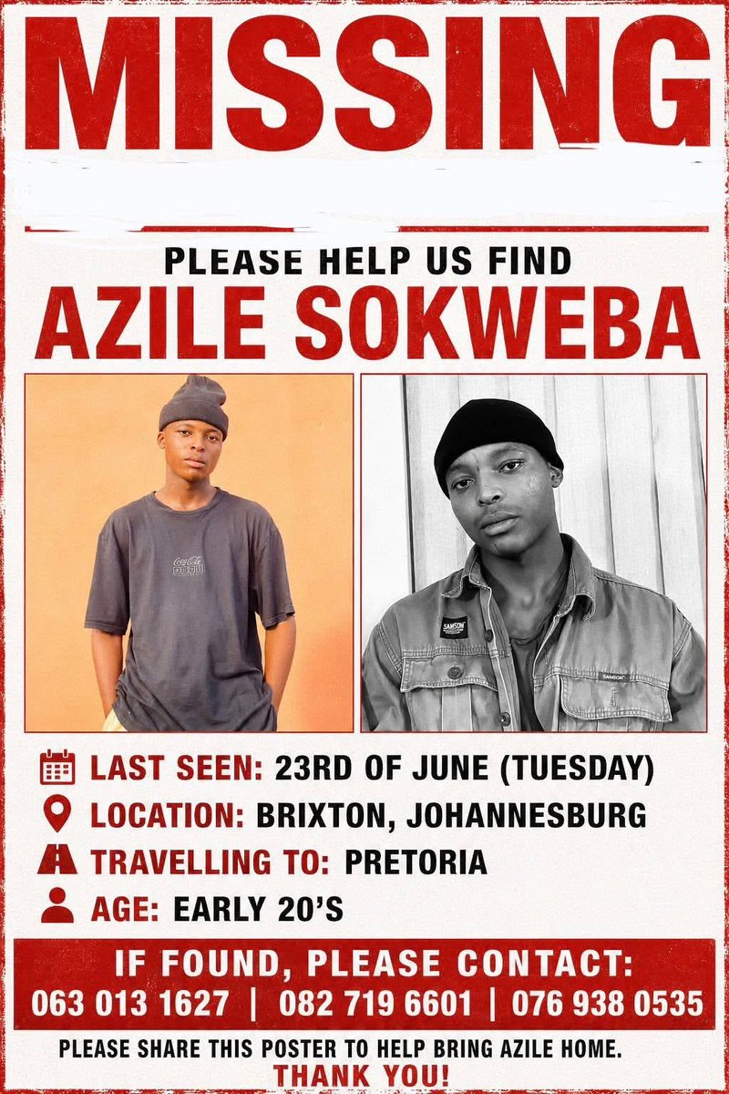 BennieSonamzi's tweet photo. He is still missing, please repost until he is found https://t.co/7XCuy8Gt5N