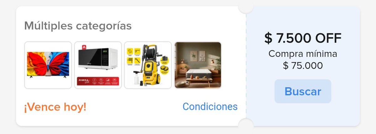 vmenditto's tweet photo. 🎟️ Cupón MercadoLibre ya 

DESCUENTOS $7.500

Ingrésalo acá : 
https://t.co/kZzmrMSQ9T https://t.co/MHkSFJPj9w