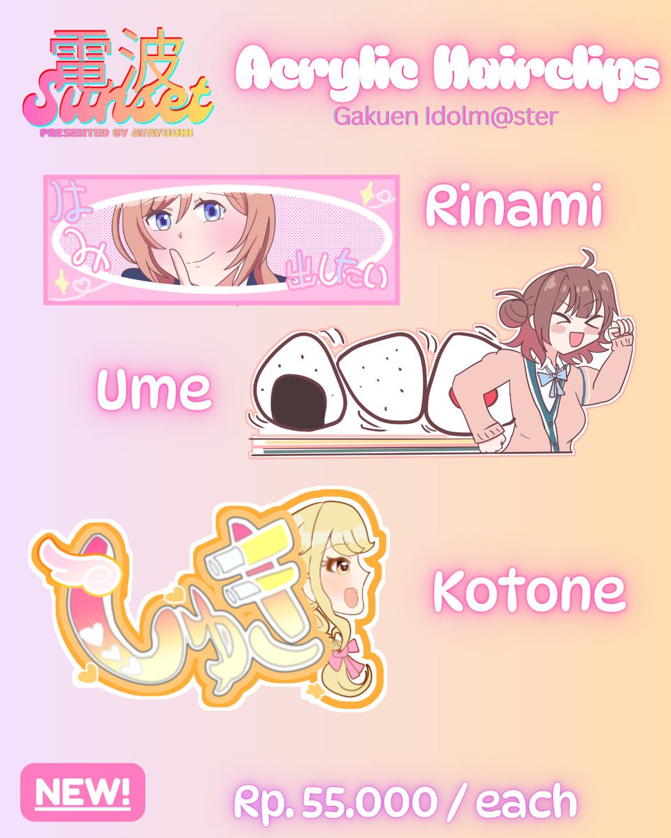 hidamaripastel's tweet photo. #cocoma5 catalogue: Acrylics!

Includes #gakumas, #aikatsu #pripara and #manosaba fanmerch (right now they're on test print period and will be quite limited on ready stock.) https://t.co/wu6IxtvkD5