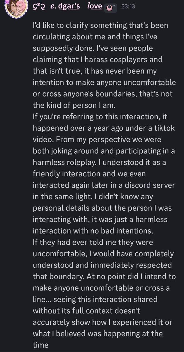 mishxss's tweet photo. i reached out to felix to clarify what happened. here is felix's statement regarding the situation and the interactions in question https://t.co/LZ3xBXSFX9