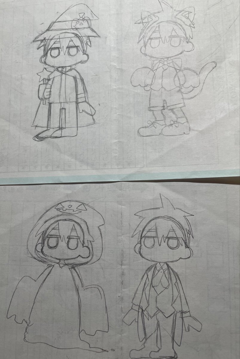 dattinn759's tweet photo. 土台一緒でパターン変える系の下書きでてきたーちょうど机整理して作業しやすくなったから作るか https://t.co/u0aposBLqL