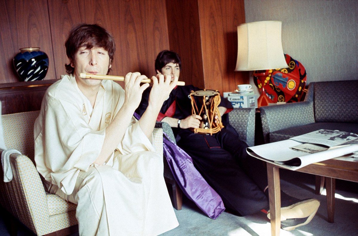 peterlanee's tweet photo. The Beatles at the Tokyo Hilton between Budokan shows, July 1966

📸 Shimpei Asai https://t.co/0GFB9BiL9u