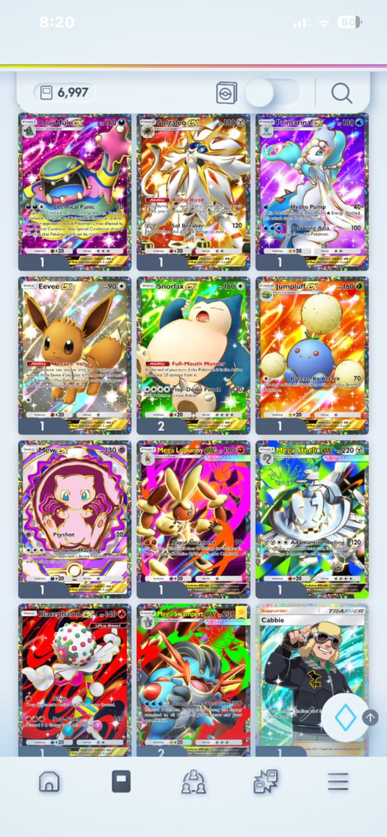 GremlinYuni's tweet photo. My favorite pokemon of all time is Sableyes. Fast forward to new set and they finally release my boy and I spend my 2.5k dust for at least one card and I didn’t get a single Mega Sableye card. I am depressed but I am willing to part with my cards if it means getting him! 🙏Lmk☹️ https://t.co/Q494fz0Qt6